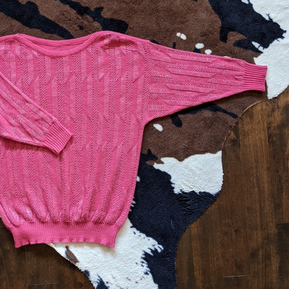 PINK SPARKLE SWEATER - Picture 1 of 5